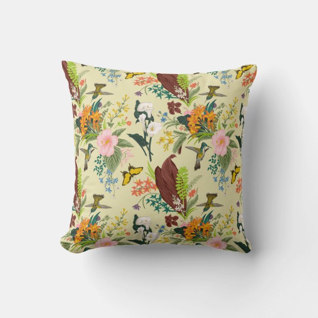 Abstract art seamless pattern allover design backg throw pillow (Front)