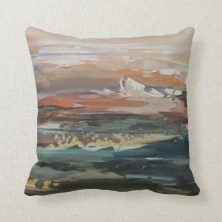 Abstract Art Seascape Painting Sofa Throw Pillow