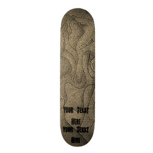 abstract art sepia posing lady unique retro design skateboard