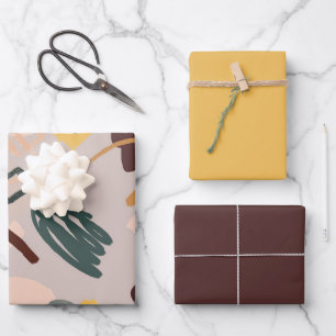 Abstract Art Shades of Brown Wrapping Paper Sheets