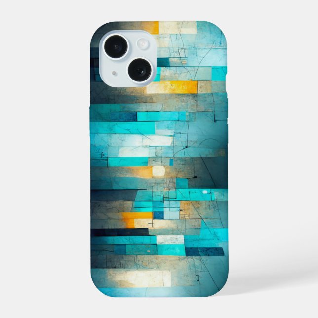 abstract art shell iPhone 15 case (Back)