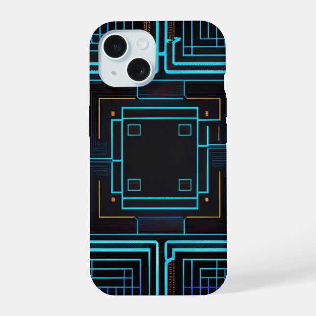 abstract art shell iPhone 15 case (Back)