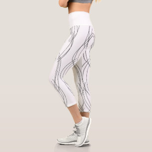 Abstract Art Sketch Lines Curves Leggings