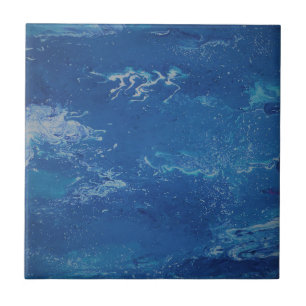 Abstract Art Sky Blue Sea Tile