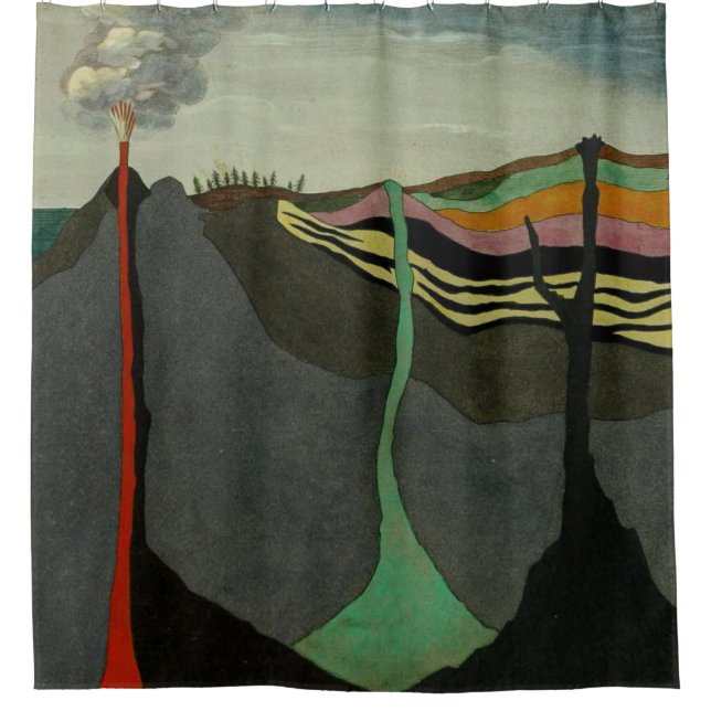 Abstract Art Sliced Earth Volcano (Front)