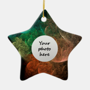 Abstract Art Space Bird Ceramic Ornament
