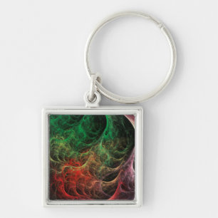 Abstract Art Space Fire Keychain