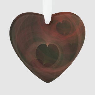 Abstract Art Space Hearts Ornament