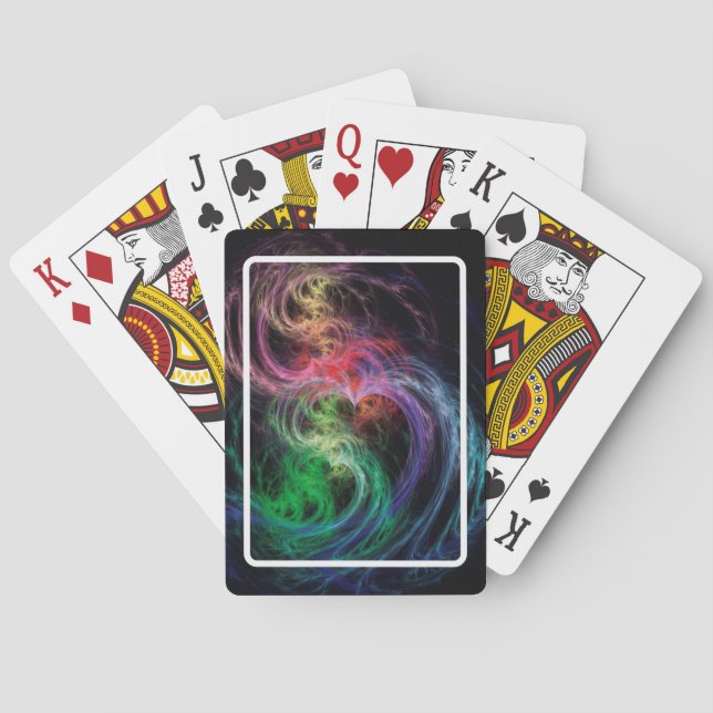 Abstract Art Space Hearts Playing Cards (Back)
