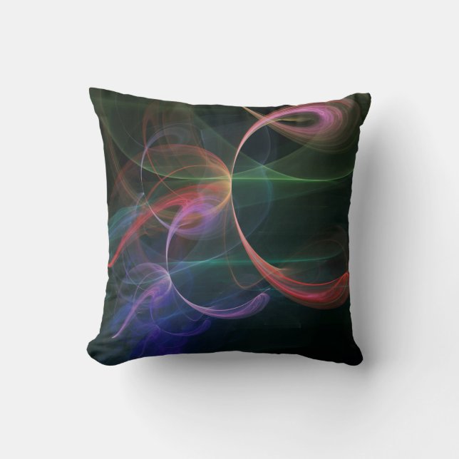 Abstract Art Space Throw Pillow (Front)
