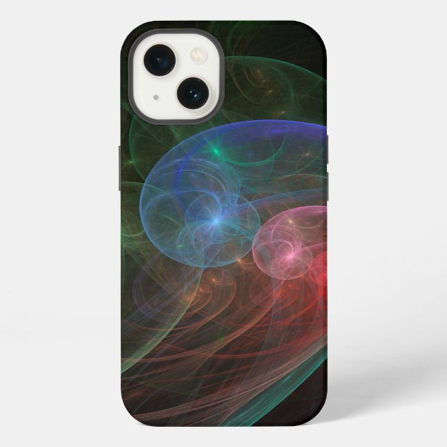 Abstract Art Space Wave iPhone Case (Back)
