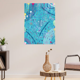 Abstract Art: Sparklers in the Sky Poster