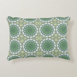 Abstract Art Spring Green Floral Modern Pattern  Accent Pillow