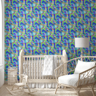 Abstract Art - Squiggly Loops Seamless Pattern 12 Wallpaper