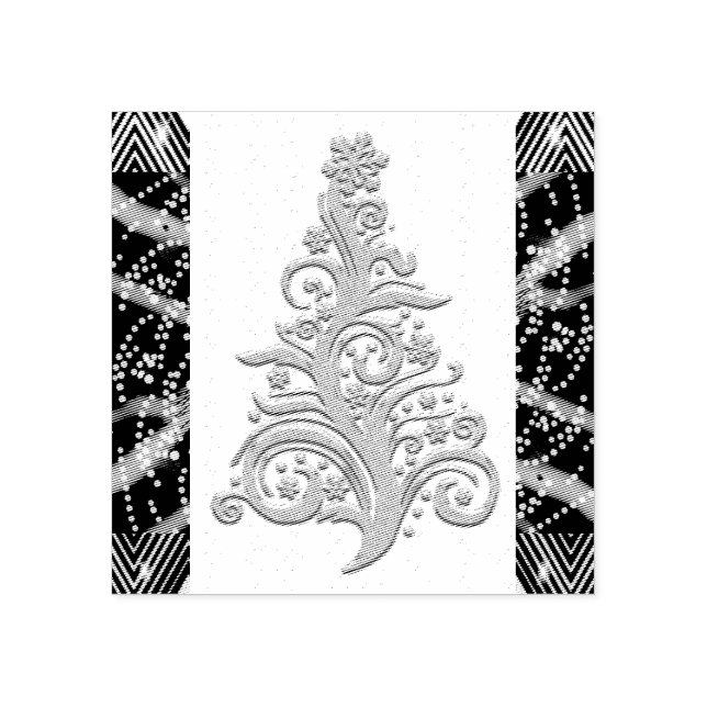Abstract Art Stamp - Abstract Christmas Tree (Imprint)