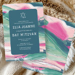 Abstract Art Star of David Custom Bar Bat Mitzvah Invitation<br><div class="desc">Perfect card to announce a bat mitzvah, bar mitzvah or other Jewish celebration! Hand made abstract art for you on the front and back side! FULLY CUSTOMIZABLE! Click on “Personalize” above to edit the text. Click "edit using design tool" to adjust the fonts, colours and placements and to delete the...</div>