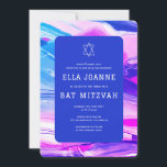 Abstract Art Star of David Custom Bar Bat Mitzvah Invitation<br><div class="desc">Perfect card to announce a bat mitzvah, bar mitzvah or other Jewish celebration! Hand made abstract art for you on the front and back side! FULLY CUSTOMIZABLE! Click on “Personalize” above to edit the text. Click "edit using design tool" to adjust the fonts, colours and placements and to delete the...</div>