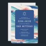 Abstract Art Star of David Custom Bar Bat Mitzvah Invitation<br><div class="desc">Perfect card to announce a bat mitzvah, bar mitzvah or other Jewish celebration! Hand made abstract art for you on the front and back side! FULLY CUSTOMIZABLE! Click on “Personalize” above to edit the text. Click "edit using design tool" to adjust the fonts, colours and placements and to delete the...</div>