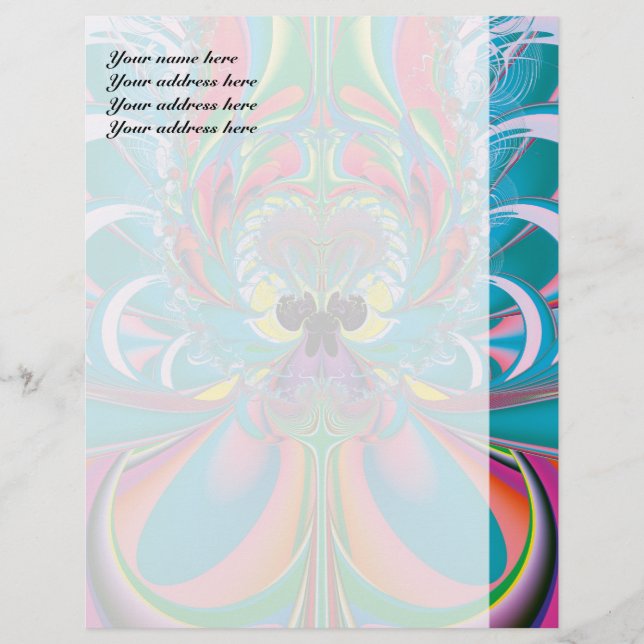 Abstract Art Summer Butterfly Letterhead (Front)