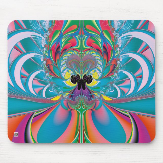 Abstract Art Summer Butterfly Mouse Pad (Front)