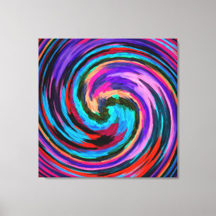 Abstract Art Swirl Colourful Paint Background #11 Canvas Print
