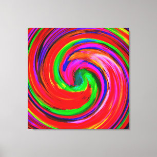 Abstract Art Swirl Colourful Paint Background #20 Canvas Print