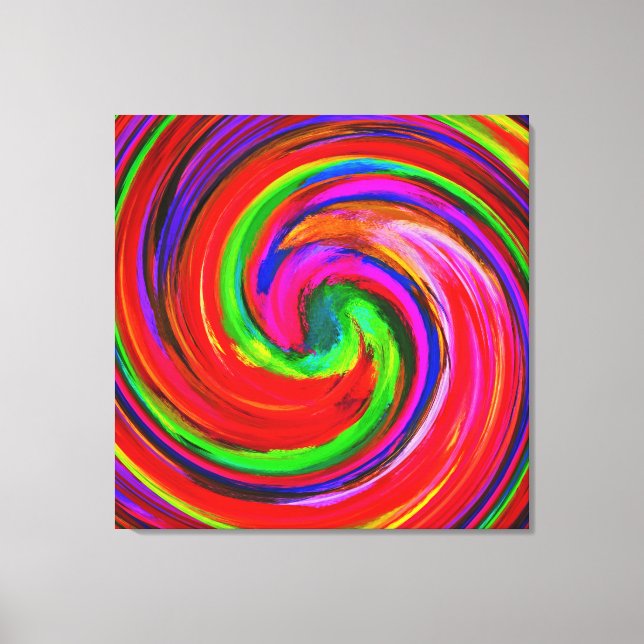 Abstract Art Swirl Colourful Paint Background #20 Canvas Print (Front)