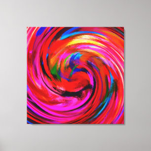 Abstract Art Swirl Colourful Paint Background #23 Canvas Print