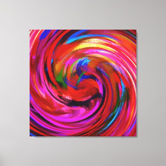 Abstract Art Swirl Colourful Paint Background #23 Canvas Print (Front)