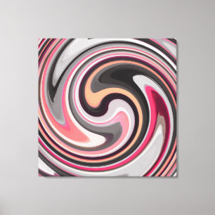 Abstract Art Swirl Colourful Paint Background #28 Canvas Print