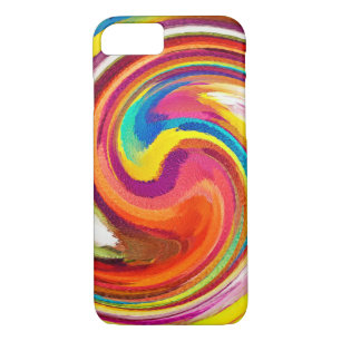 Abstract Art Swirl Colourful Paint Background #28 iPhone 8/7 Case