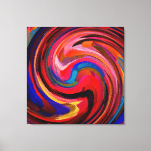 Abstract Art Swirl Colourful Paint Background #5 Canvas Print