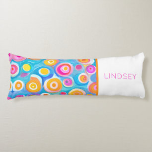Abstract Art Teens Dorm Colourful Circles Fun Body Pillow