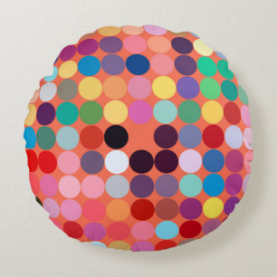 Abstract art texture. Colourful texture. Modern ar Round Pillow