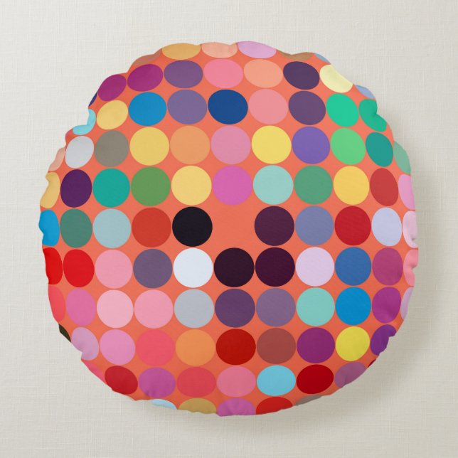 Abstract art texture. Colourful texture. Modern ar Round Pillow (Front)
