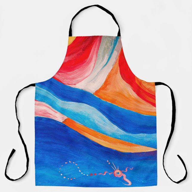Abstract art textured background, closeup fragment apron (Front)