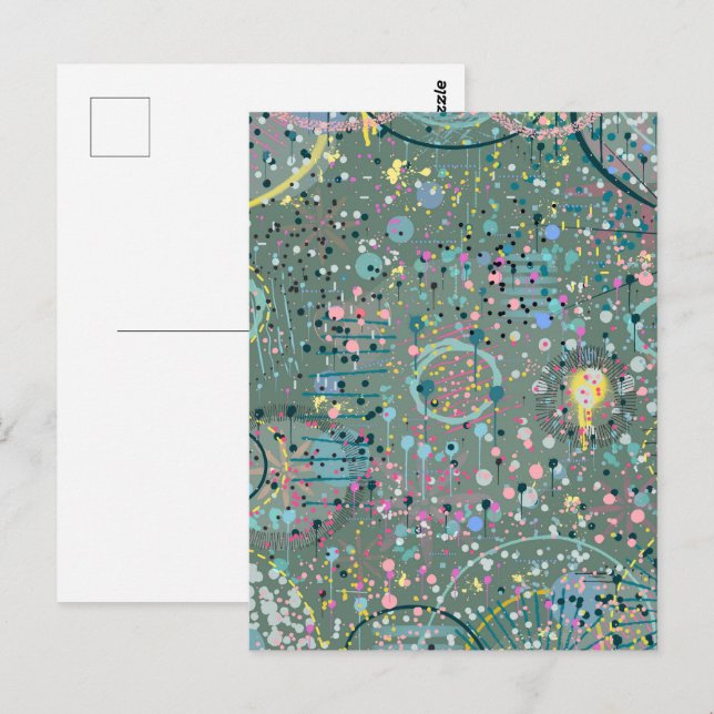 Abstract Art: Through the Meadow  Postcard (Front/Back)