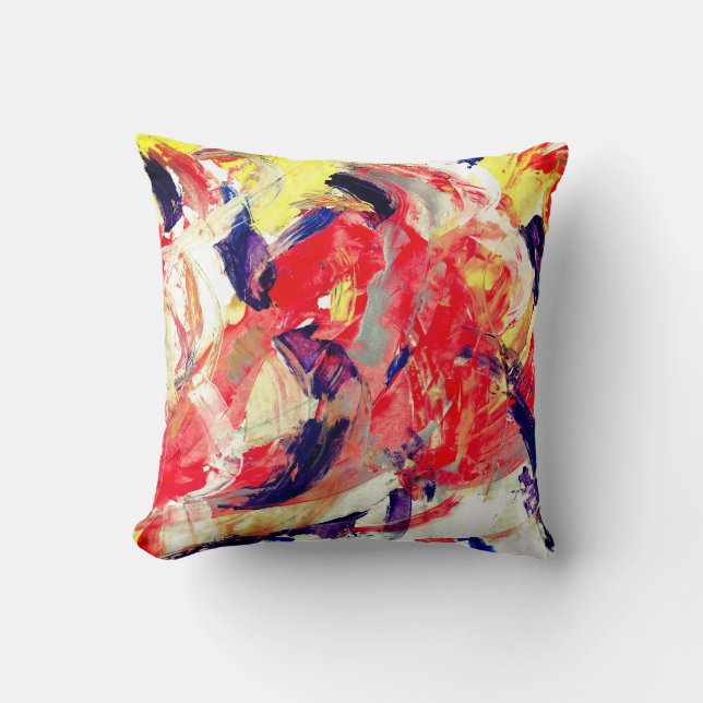 Abstract Art Throw Pillow (Front)