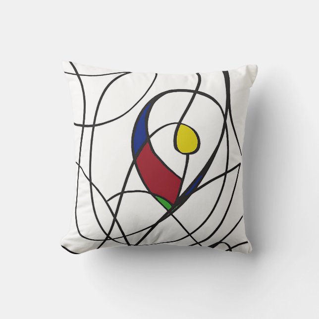 Abstract Art Throw Pillow (Front)