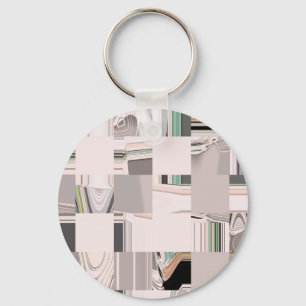 Abstract Art Tiled Keychain
