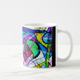 Abstract Art-Title:Juggler-Green Tint Coffee Mug