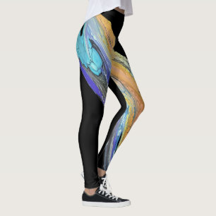 abstract art transferred to your leggings