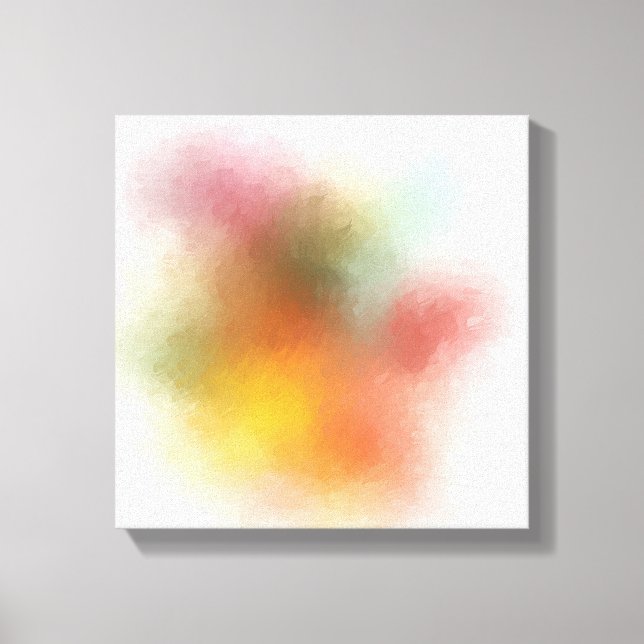 Abstract Art Trendy Red Pink Yellow Blue Purple Canvas Print (Front)