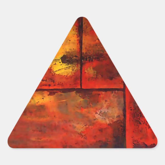 Abstract Art Triangle Sticker (Front)