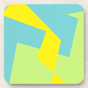 Abstract Art Turquoise Blue Green Coaster