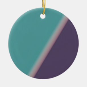 Abstract Art Turquoise Purple Ceramic Ornament