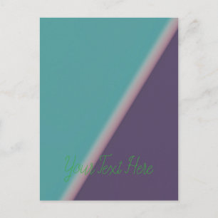 Abstract Art Turquoise Purple Postcard