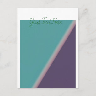 Abstract Art Turquoise Purple Postcard