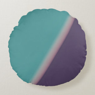 Abstract Art Turquoise Purple Round Pillow