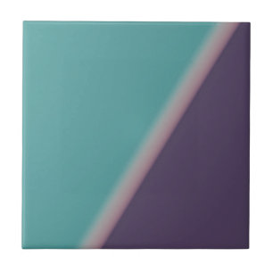 Abstract Art Turquoise Purple Tile